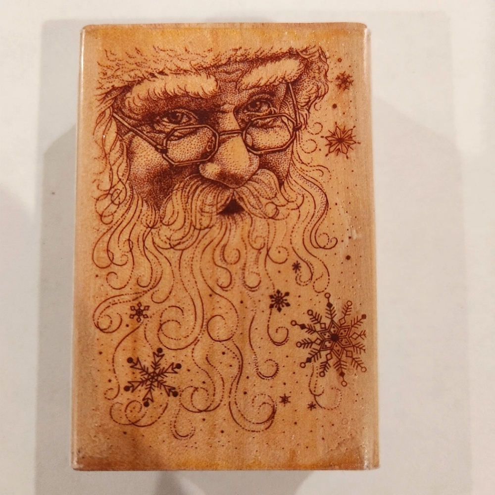 VTG Delta Rubber Stampede Santa Collage Rubber Stamp 3408F Christmas Santa Claus